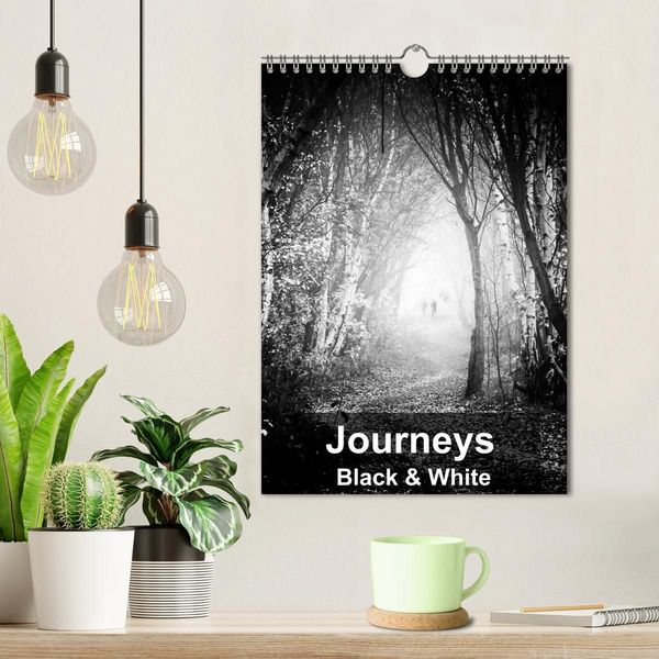 Produktbild: Journeys - Black & White (Wall Calendar 2027 DIN A4 portrait), CALVENDO 12 Month Wall Calendar