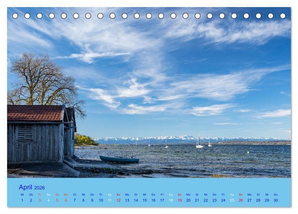 Produktbild: Ammersee-Ansichten (Tischkalender 2026 DIN A5 quer), CALVENDO Monatskalender