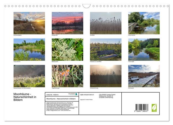 Produktbild: Moortr&auml;ume - Natursch&ouml;nheit in Bildern (Wandkalender 2026 DIN A3 quer), CALVENDO Monatskalender
