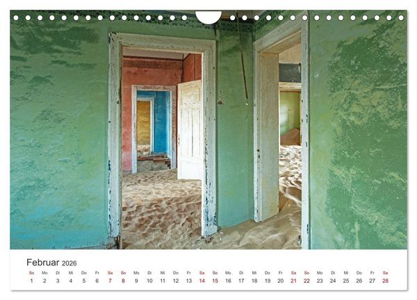 Produktbild: Kolmannskuppe Die Geisterstadt in der Sandw&uuml;ste (Wandkalender 2026 DIN A4 quer), CALVENDO Monatskalender