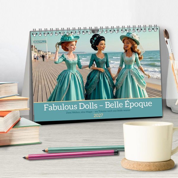 Produktbild: Fabulous Dolls &ndash; Belle &Eacute;poque (Tischkalender 2027 DIN A5 quer), CALVENDO Monatskalender