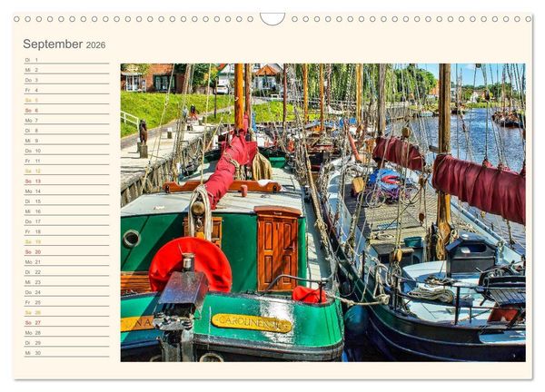 Produktbild: Ostfriesland - Museumshafen Carolinensiel (Wandkalender 2026 DIN A3 quer), CALVENDO Monatskalender