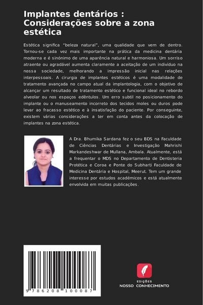 Produktbild: Implantes dent&aacute;rios : Considera&ccedil;&otilde;es sobre a zona est&eacute;tica