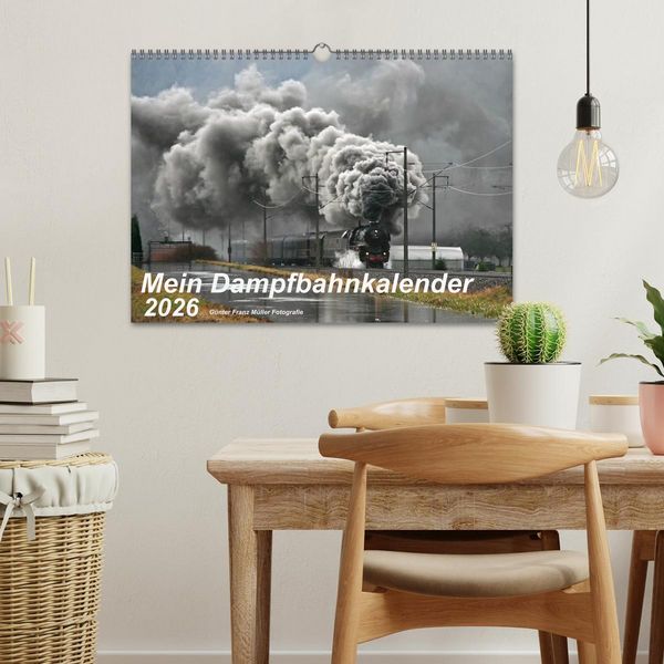 Produktbild: Mein Dampfbahnkalender 2026 (Wandkalender 2026 DIN A3 quer), CALVENDO Monatskalender