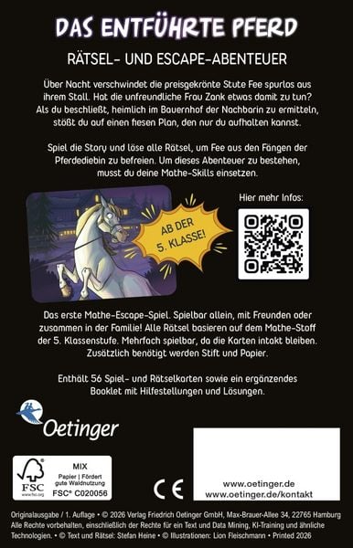 Produktbild: Deine R&auml;tsel-Challenge. Das entf&uuml;hrte Pferd