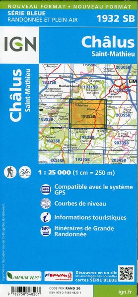 Produktbild: Ch&acirc;lus-St-Mathieu 1:25 000