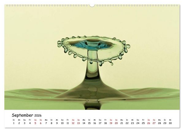 Produktbild: Wassertropfen - Kunstwerke der Natur (hochwertiger Premium Wandkalender 2026 DIN A2 quer), Kunstdruck in Hochglanz