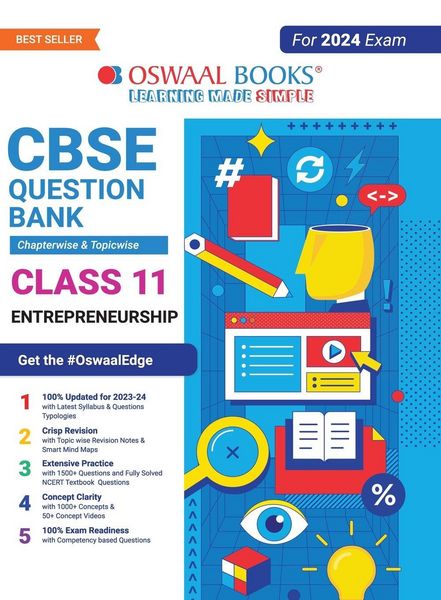 Produktbild: Oswaal CBSE Chapterwise & Topicwise Question Bank Class 11 Entrepreneurship Book (For 2023-24 Exam)