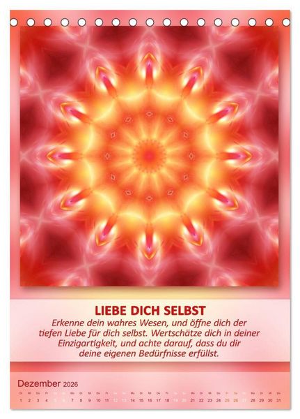 Produktbild: Light Energy Mandalas - Kalender - Vol. 2 (Tischkalender 2026 DIN A5 hoch), CALVENDO Monatskalender