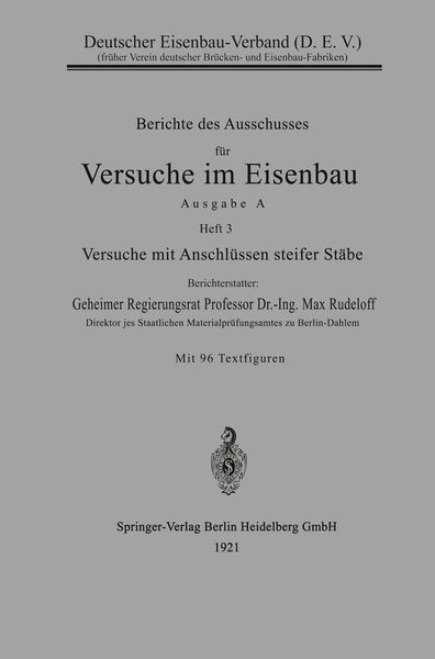 Produktbild: Berichte des Ausschusses f&uuml;r Versuche im Eisenbau