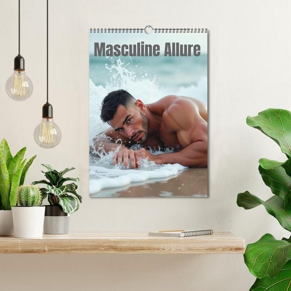 Produktbild: Masculine allure (Wall Calendar 2026 DIN A3 portrait), CALVENDO 12 Month Wall Calendar