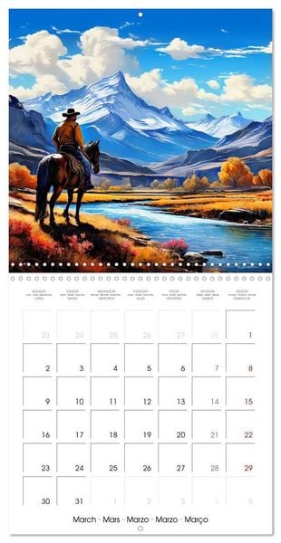 Produktbild: Man and Horse - Western Life (Wall Calendar 2026 12 &times; 12 Inch) CALVENDO 12 Month Wall Calendar