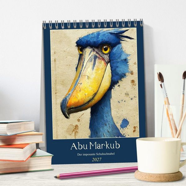 Produktbild: Abu Markub. Der imposante Schuhschnabel (Tischkalender 2027 DIN A5 hoch), CALVENDO Monatskalender
