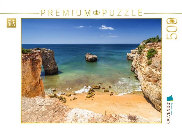 CALVENDO Puzzle Praia de Albufeira - Algarve, Portugal | 500 Teile Lege-Größe 48 × 36 cm Foto-Puzzle für Erwachsene