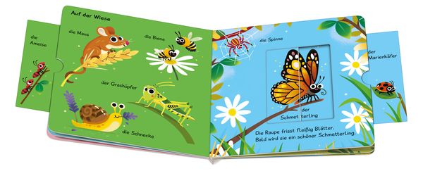 Meine ersten Wörter von den Lieblingstieren - Sprechen lernen mit großen Schiebern und Sachwissen für Kinder ab 12 Monaten