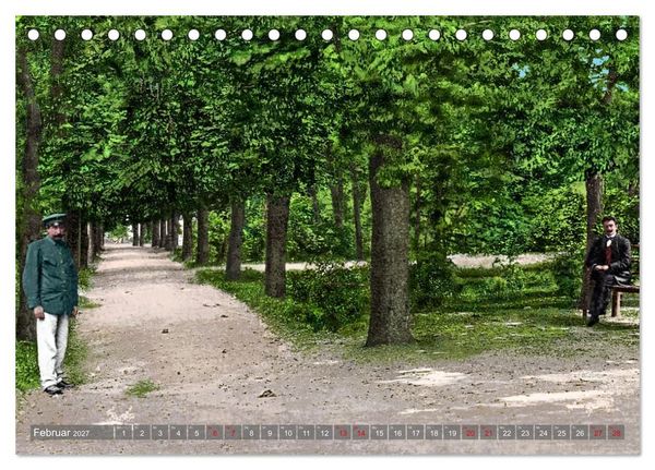 Produktbild: Aschersleben um 1900 &ndash; Auf der alten Burg - Kolorierte Schwarzwei&szlig;fotos (Tischkalender 2027 DIN A5 quer), CALVENDO Monatskalender