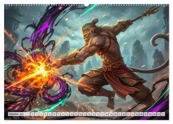 Produktbild: Sun Wukong - Die Reise des Affenk&ouml;nigs (Wandkalender 2027 DIN A2 quer), CALVENDO Monatskalender