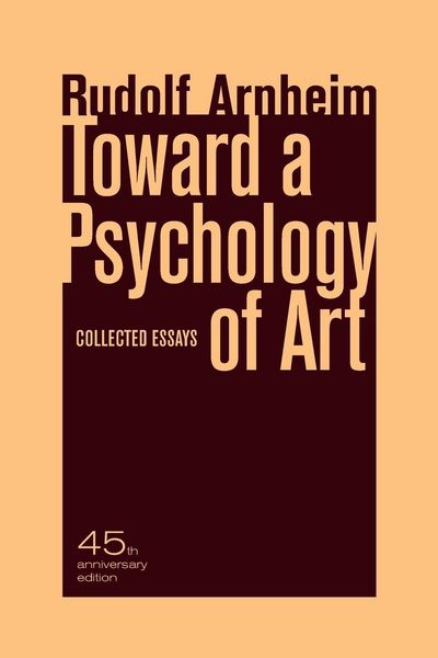 Produktbild: Toward a Psychology of Art