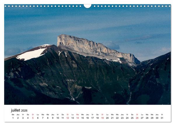 Produktbild: Randonn&eacute;es en Suisse Les Alpes vaudoises (Calendrier mural 2026 DIN A3 vertical), CALVENDO calendrier mensuel