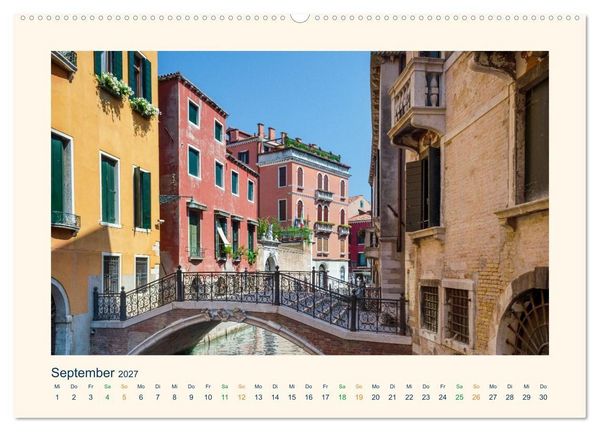 Produktbild: Venedig, die zeitlos Elegante (hochwertiger Premium Wandkalender 2027 DIN A2 quer), Kunstdruck in Hochglanz