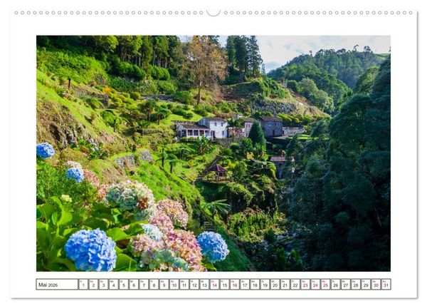 Produktbild: S&atilde;o Miguel - Natursch&ouml;nheit der Azoren (Wandkalender 2026 DIN A2 quer), CALVENDO Monatskalender