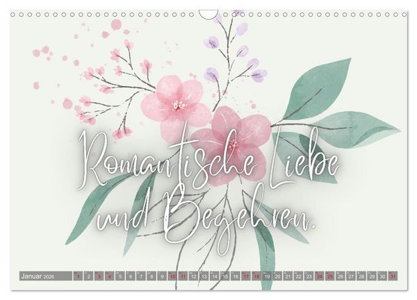 Produktbild: Flower Romance - Romantischer Bl&uuml;tenzauber (Wandkalender 2026 DIN A3 quer), CALVENDO Monatskalender