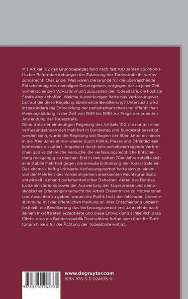 Produktbild: Debatten um die Todesstrafe in der Bundesrepublik Deutschland von 1949 bis 1990