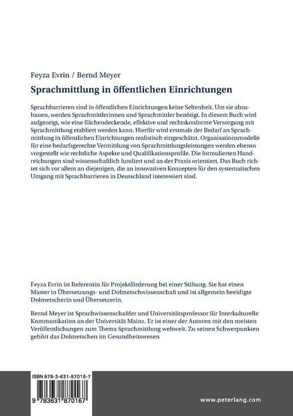 Produktbild: Sprachmittlung in &ouml;ffentlichen Einrichtungen