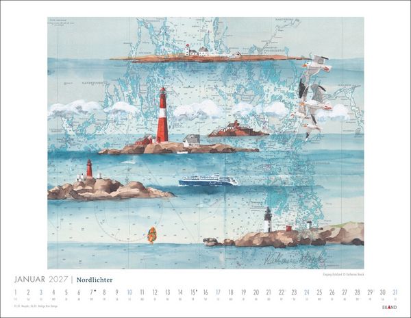 Produktbild: Nordlichter - See(h)karten Kalender 2027
