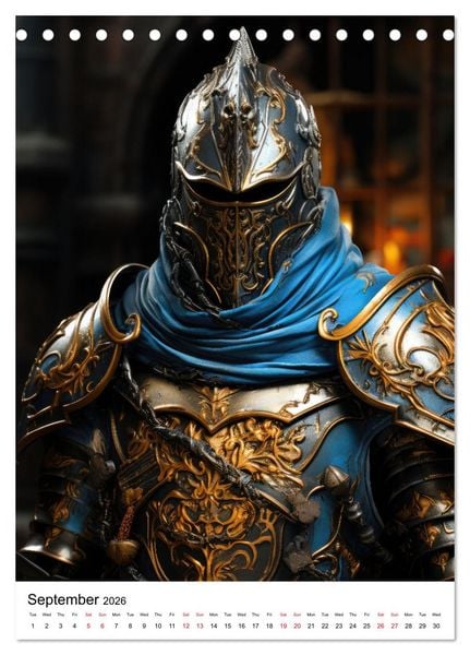 Produktbild: Medieval Legends (Desk Calendar 2026 DIN A5 portrait), CALVENDO 12 Month DeskCalendar