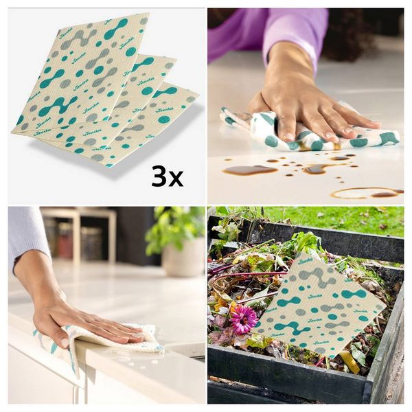 Produktbild: PRO CLEAN Schwammtuch trocken 3er 179195