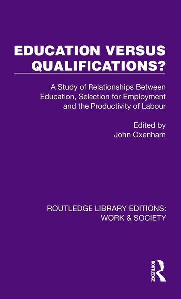 Produktbild: Education Versus Qualifications?