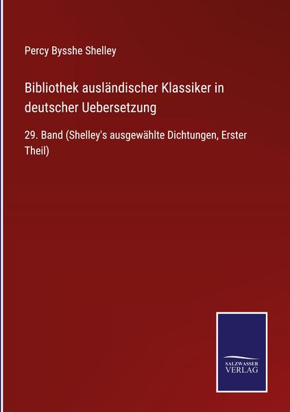 Produktbild: Bibliothek ausl&auml;ndischer Klassiker in deutscher Uebersetzung
