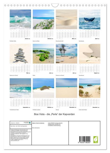 Produktbild: Boa Vista - die &bdquo;Perle&ldquo; der Kapverden (Wandkalender 2026 DIN A3 hoch), CALVENDO Monatskalender