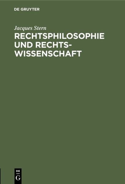 Produktbild: Rechtsphilosophie und Rechtswissenschaft