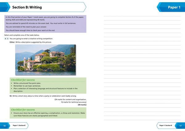 Produktbild: Collins GCSE 9-1 Revision - Aqa GCSE 9-1 English Language Exam Practice Workbook for Grade 5