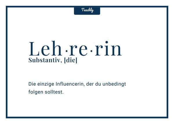 Produktbild: Teachly Postkarte, Die einzige Influencerin