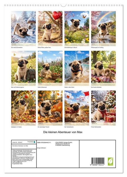 Produktbild: Die kleinen Abenteuer von Max (hochwertiger Premium Wandkalender 2027 DIN A2 hoch), Kunstdruck in Hochglanz