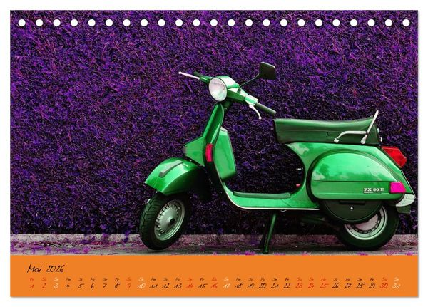 Produktbild: Vespa Liebe (Tischkalender 2026 DIN A5 quer), CALVENDO Monatskalender