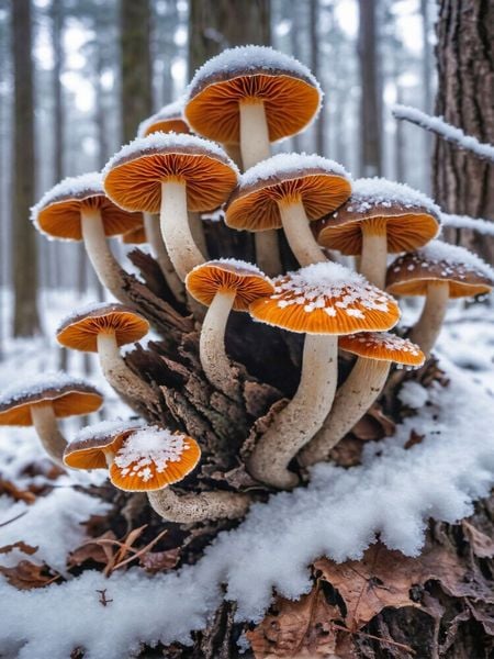 Produktbild: CALVENDO Puzzle Samtfu&szlig;r&uuml;bling im frostigen Winterwald | 1000 Teile Lege-Gr&ouml;&szlig;e 64x48cm Foto-Puzzle f&uuml;r gl&uuml;ckliche Stunden