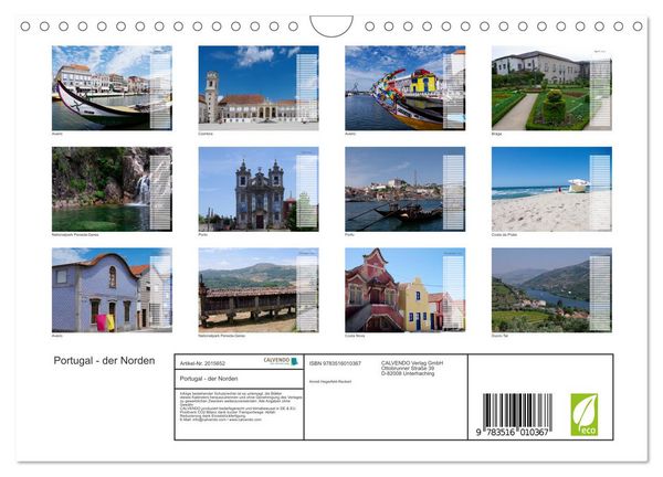 Produktbild: Portugal - der Norden (Wandkalender 2026 DIN A4 quer), CALVENDO Monatskalender