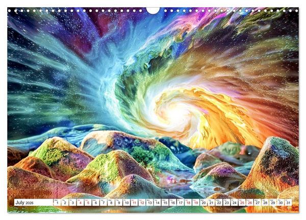 Produktbild: Psychedelic Landscapes (Wall Calendar 2026 DIN A3 landscape), CALVENDO 12 Month Wall Calendar