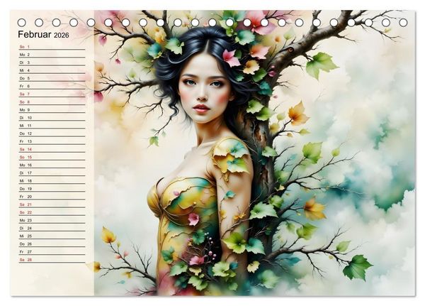 Produktbild: Waldgeborene Eleganz (Tischkalender 2026 DIN A5 quer), CALVENDO Monatskalender