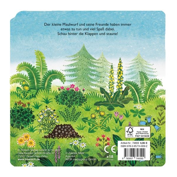 Produktbild: Tr&ouml;tsch Der kleine Maulwurf Registerbuch mit Klappen