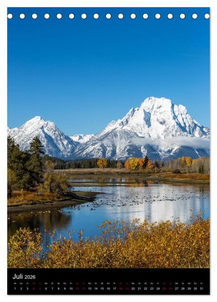 Produktbild: Teton Range - Der Grand Teton National Park (Tischkalender 2026 DIN A5 hoch), CALVENDO Monatskalender