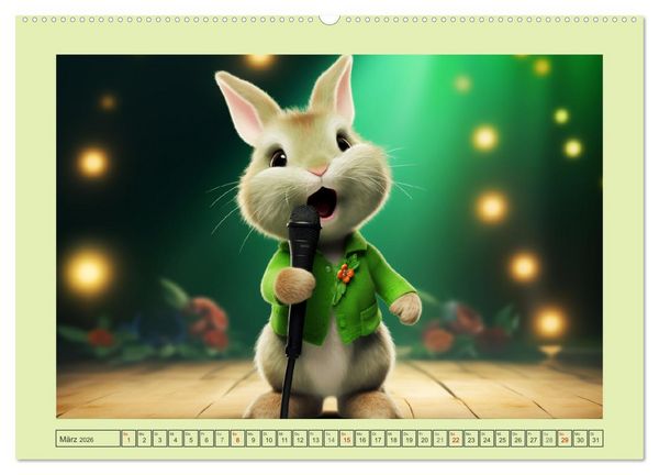 Produktbild: Liebliche Kaninchen. Flauschige Hopsis haben Spa&szlig; (hochwertiger Premium Wandkalender 2026 DIN A2 quer), Kunstdruck in Hochglanz