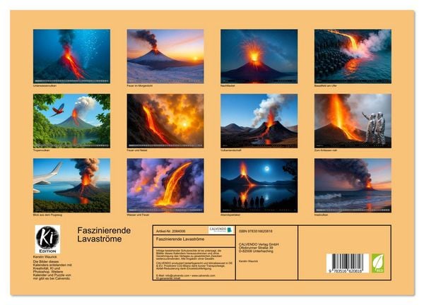 Produktbild: Faszinierende Lavastr&ouml;me (Wandkalender 2026 DIN A3 quer), CALVENDO Monatskalender