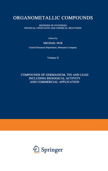 Produktbild: Compounds of Germanium, Tin and Lead Including Biological Activity and Commercial Application