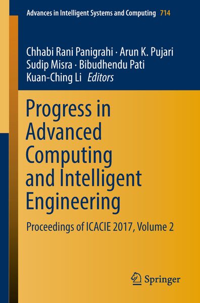 Produktbild: Progress in Advanced Computing and Intelligent Engineering