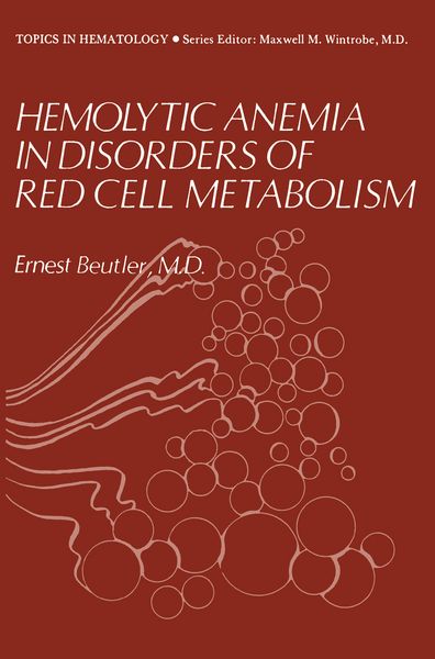 Produktbild: Hemolytic Anemia in Disorders of Red Cell Metabolism